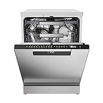 Haier I-Pro Shine Serie 3 Lavastoviglie a Libera Installazione 60 cm, 15 Coperti, 10 Programmi, Classe C, Lavaggio Flex Zone, App hOn +AI, AxLxP 85x 59,7×59,8 cm, Inox – XF 5C4M1X