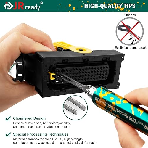 Miniatura 23 de JRready ST5255-05 Kit de herramientas extractoras de pines Herramienta de extracción de terminales con 5 puntas de repuesto para ventilador Molex