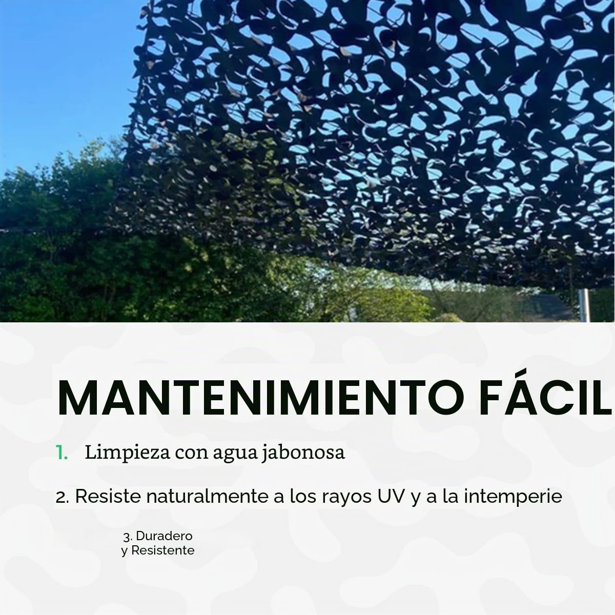 Red Militar de Camuflaje Reforzada Negra | Alta Gama | Protección Solar y Vela de Sombra Anti-UV para Terraza, Pérgola, Jardín, Caza, Airsoft, Cortina Decorativa Resistente y