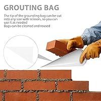 Vista 2 de VILLCASE Bolsa de mampostería de lechada de azulejos, bolsas de lechada de baldosas desechables, mampostería de bolsa, capacidad de mezcla fina