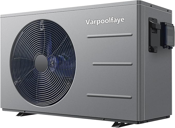 30000 BTU Swimming Pool Heat Pump Above Ground Pool Heater 8000 Gallon Heating or Cooling Electric Pool Heater for Inground Pool WiFi Control Schedule 120V