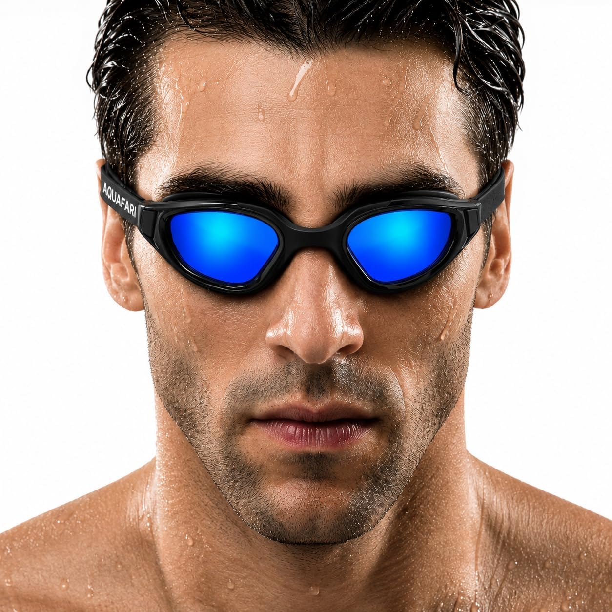 Polarized Adult Swimming Goggles | Anti-Fog Leak-Resistant Swim Goggles for Men & Women (+12 Years) | Ear Nose Plugs