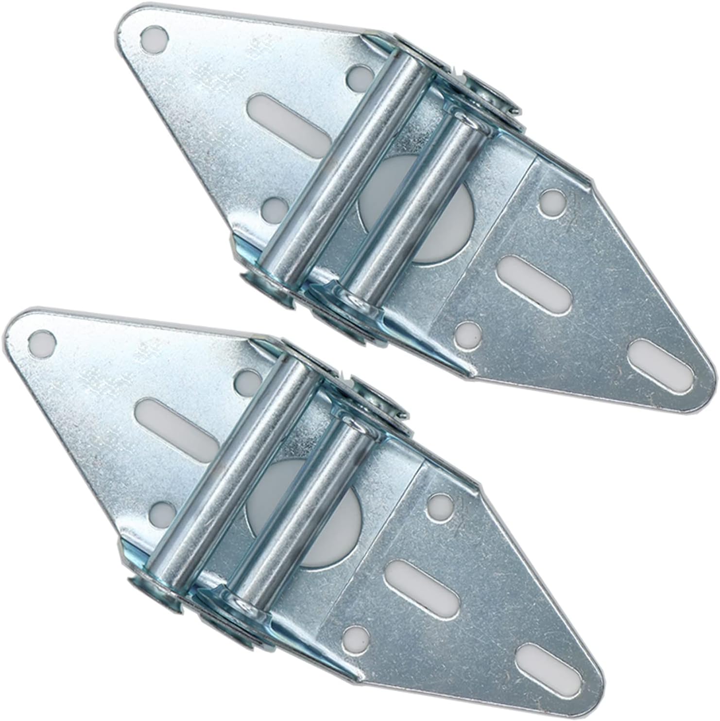 2 Packs Garage Door Hinges #2 with Galvanized Finish - Heavy Duty 14 Gauge Steel, Suitable for Residential/Light Commercial Garage Door Replacement