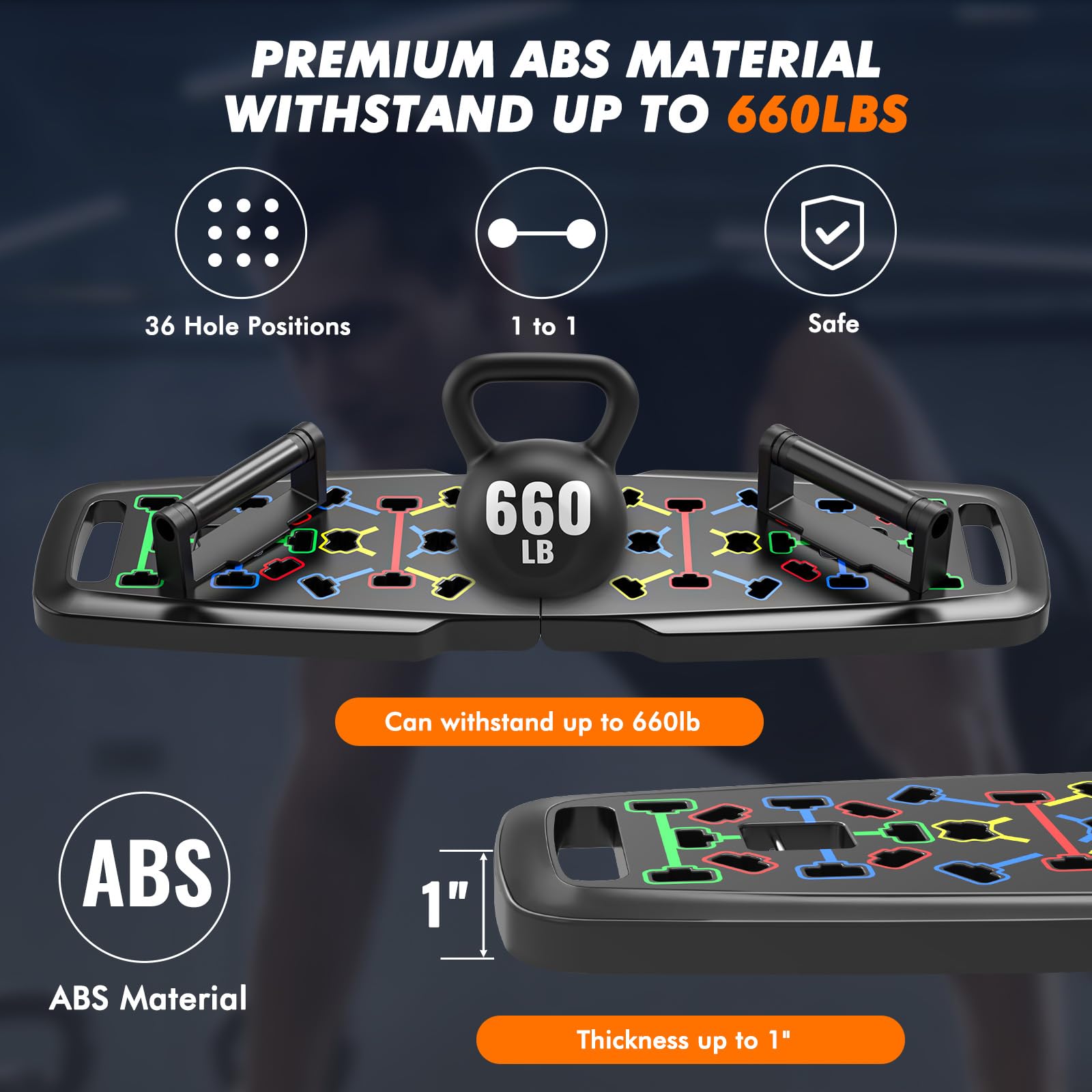 Premium Liegestützbrett Set Liegestützgriffe Push Up Board Verbessertes Konzept 2024 Liegestütze Brett Homeworkout 10 in 1 Push Up Bar Home Gym Liegestütze Fitnessgeräte für Zuhause