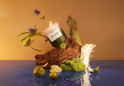 Vista 11 de SIDIA - Vela natural sin sujetador (bambú, ámbar, madera de guayaco) Belleza limpia de lujo + fragancia no tóxica (8 oz 8.47 oz)