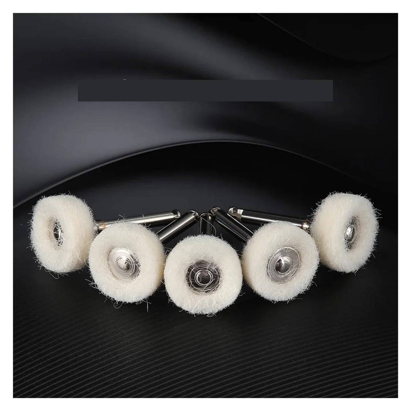 Zestaw 5 szczotek polerskich – filcowe, wełniane i bawełniane kółka do narzędzi obrotowych, trzpień 2,35 mm(Felt)