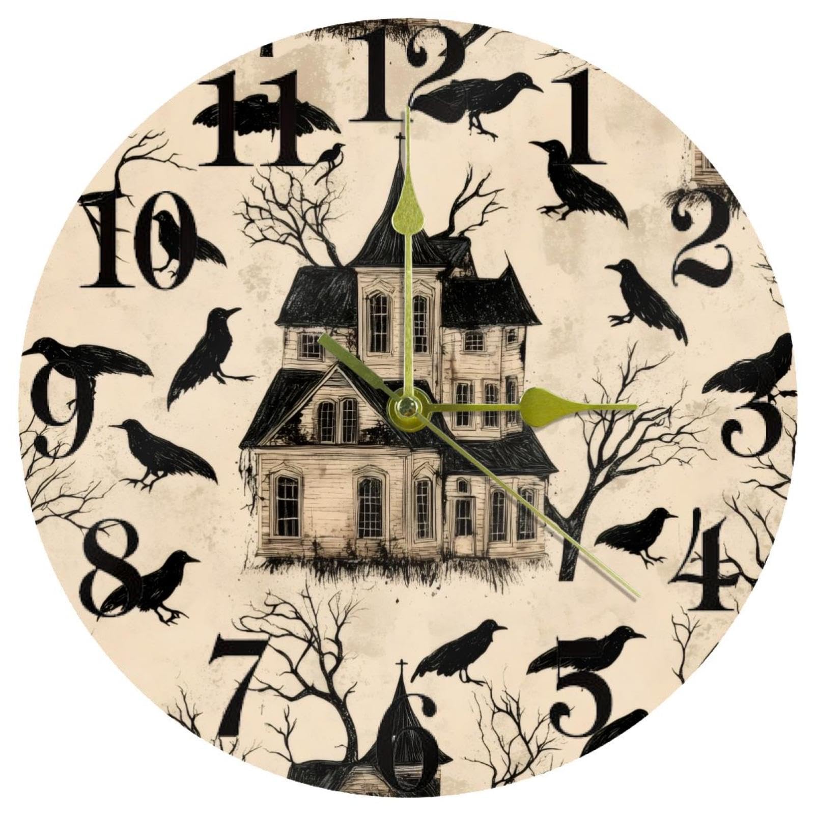 Horloge murale quartz silencieuse ronde à piles pour école et bureau