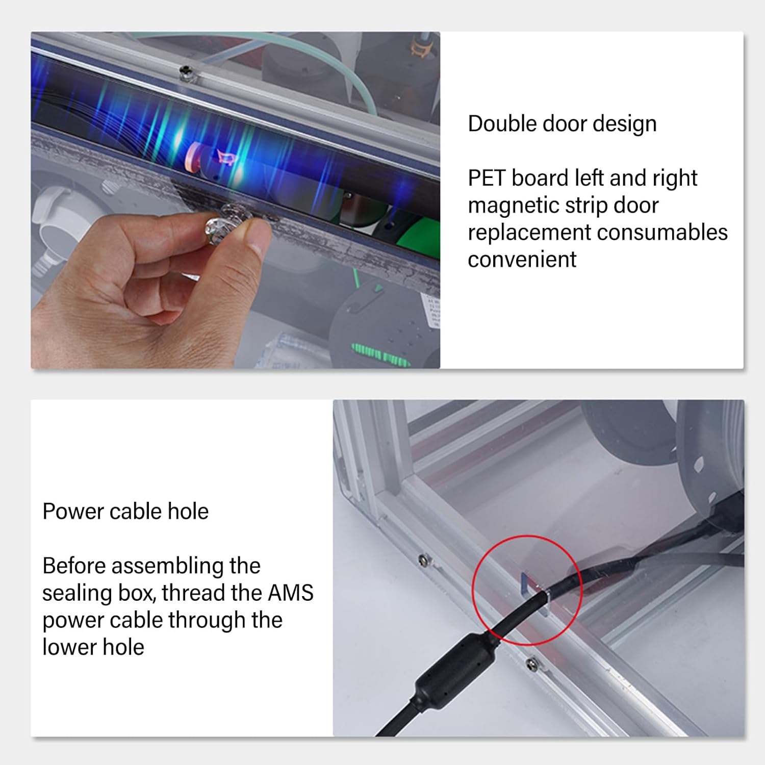 保護エンクロージャ シーリング消耗品 乾燥ボックス カバー PET パネル ラボ プリンタ用ドライ ボックス 温度エンクロージャ