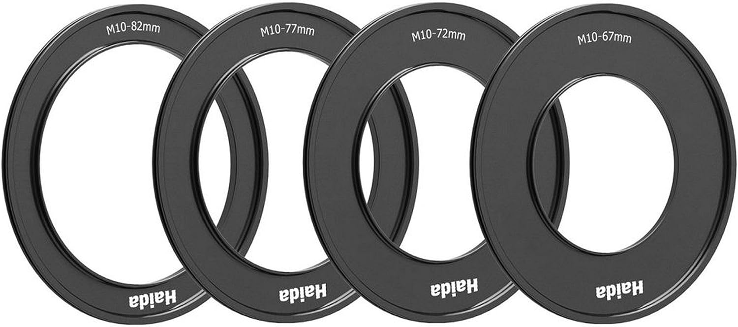 Flash Deals - 50% OFF Haida M10 Pro 100mm Filter Holder w/Drop-in Circular Polarizer & Four Adapter Rings