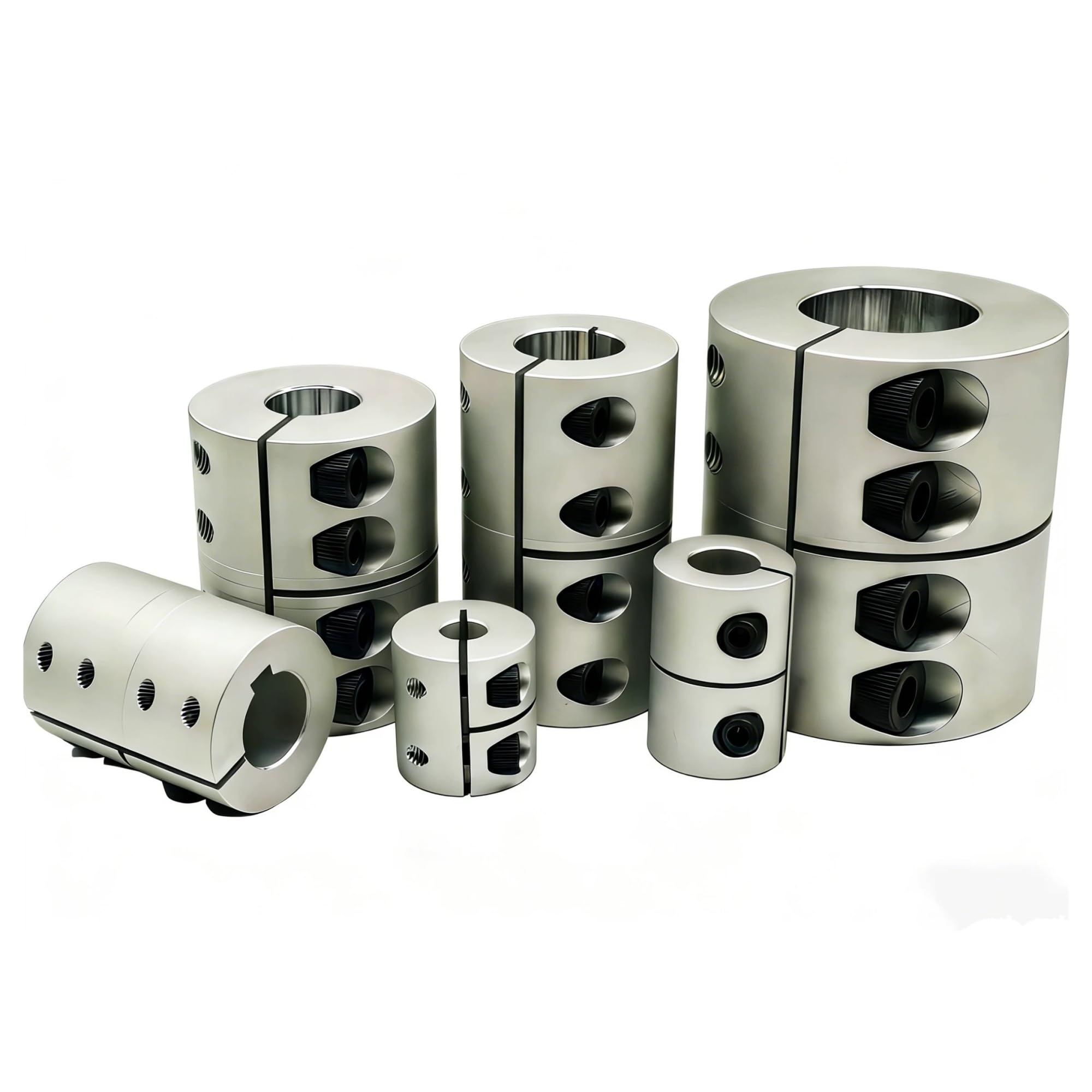 Acoplador D32L40 Eje D32 L40 Motor de acoplamiento rígido Sujeción de aleación de aluminio Acoplador de par grande 6-12,7 mm(6.35X note)