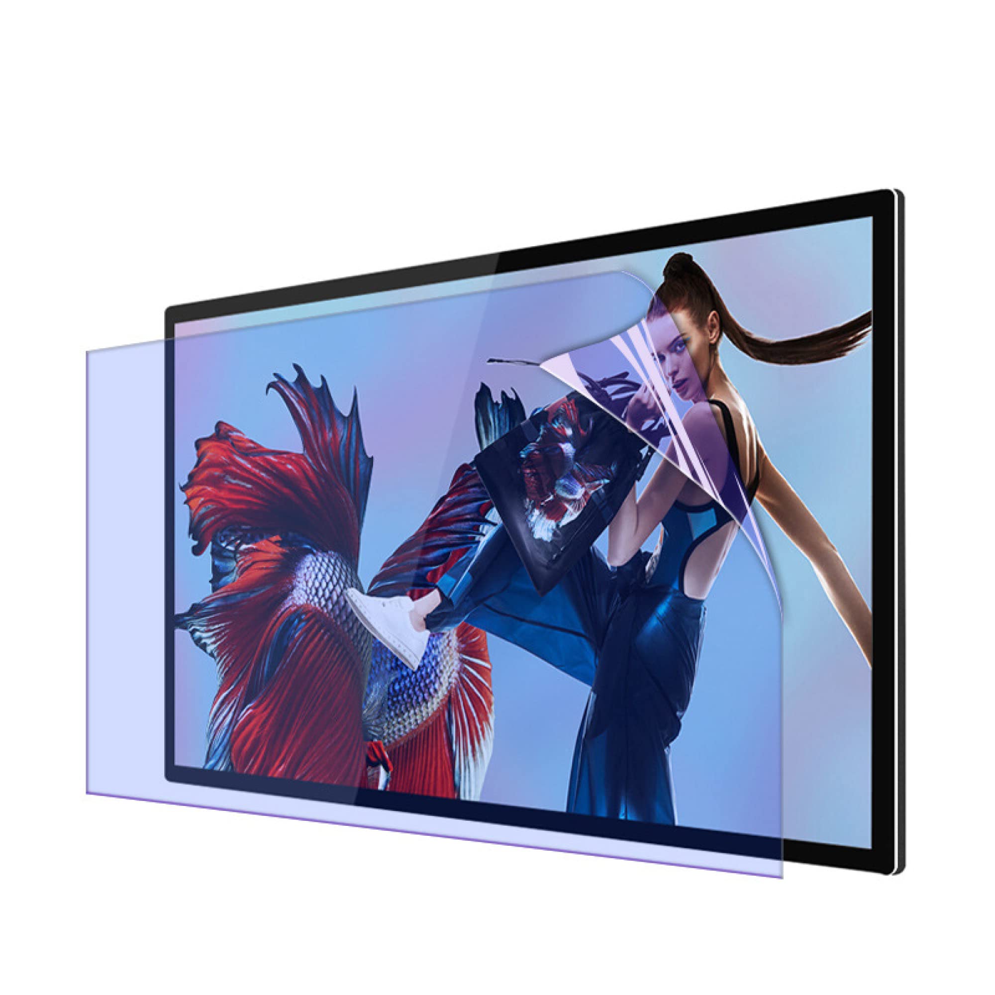 Film protecteur écran TV anti-reflet PET de 32 à 75 pouces pour téléviseur 4K