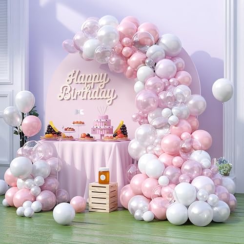 Vista 96 de Kit de arco de globos rosa morado, kit de arco de globos azul, rosa y morado, arco de globos rosa intenso, guirnalda de globos rosa intenso