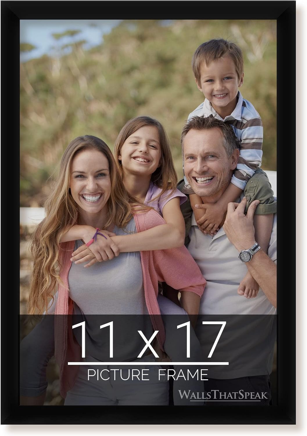 wallsthatspeak 11x17 Black Picture Frame for Puzzles Posters Photos or Artwork
