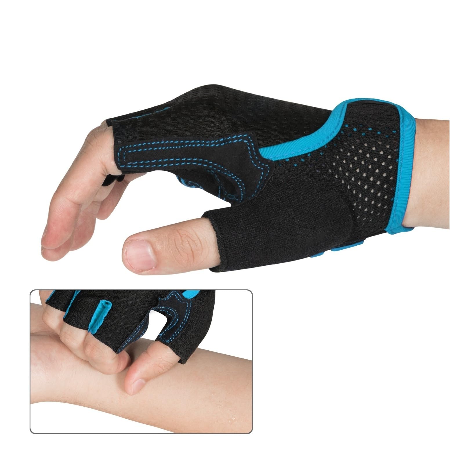 Generico Guanti da mountain bike Mezze Cuscinetti in gel di silicone 5 mm