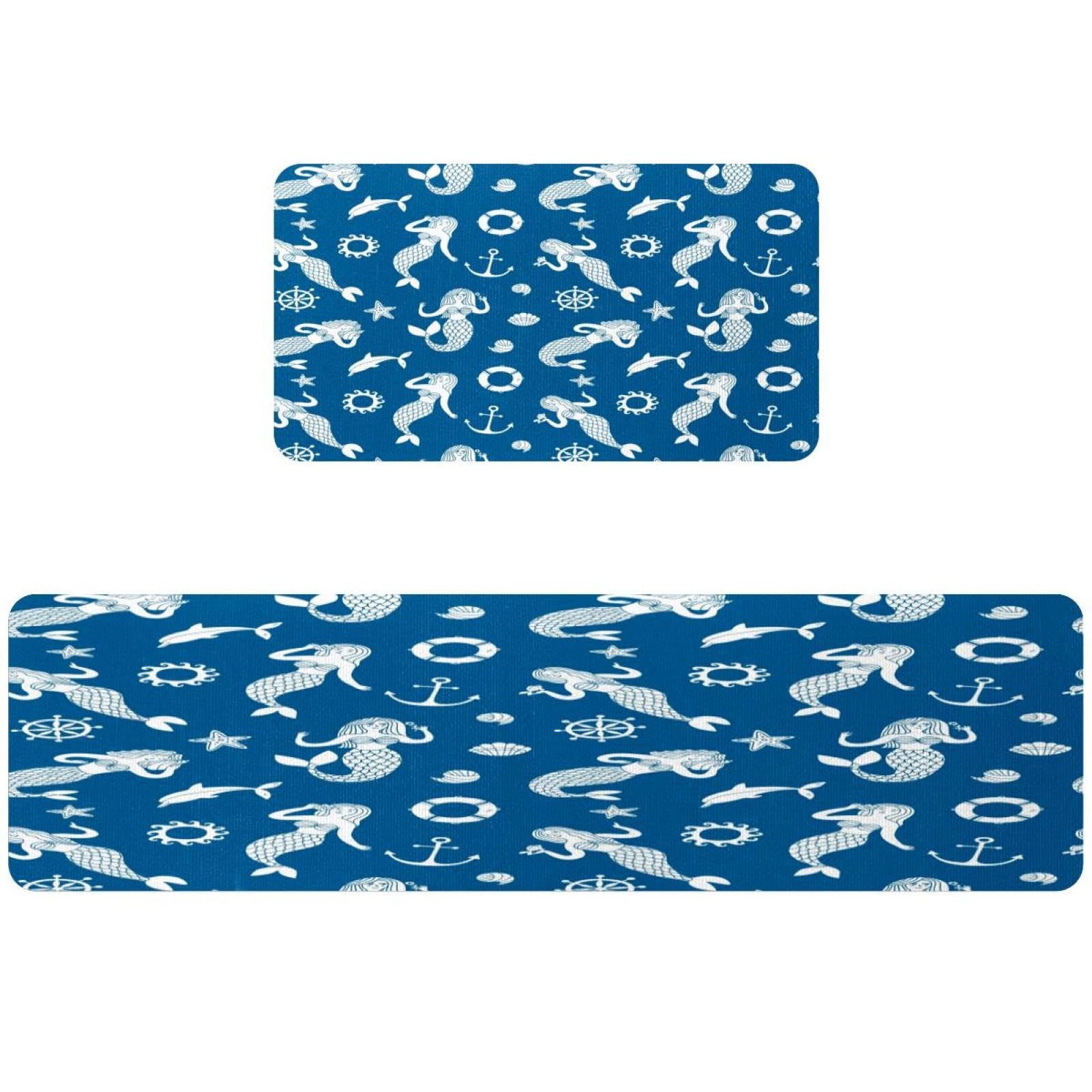 Alfombrillas de cocina VAPOKF con diseño de sirenas y base antideslizante