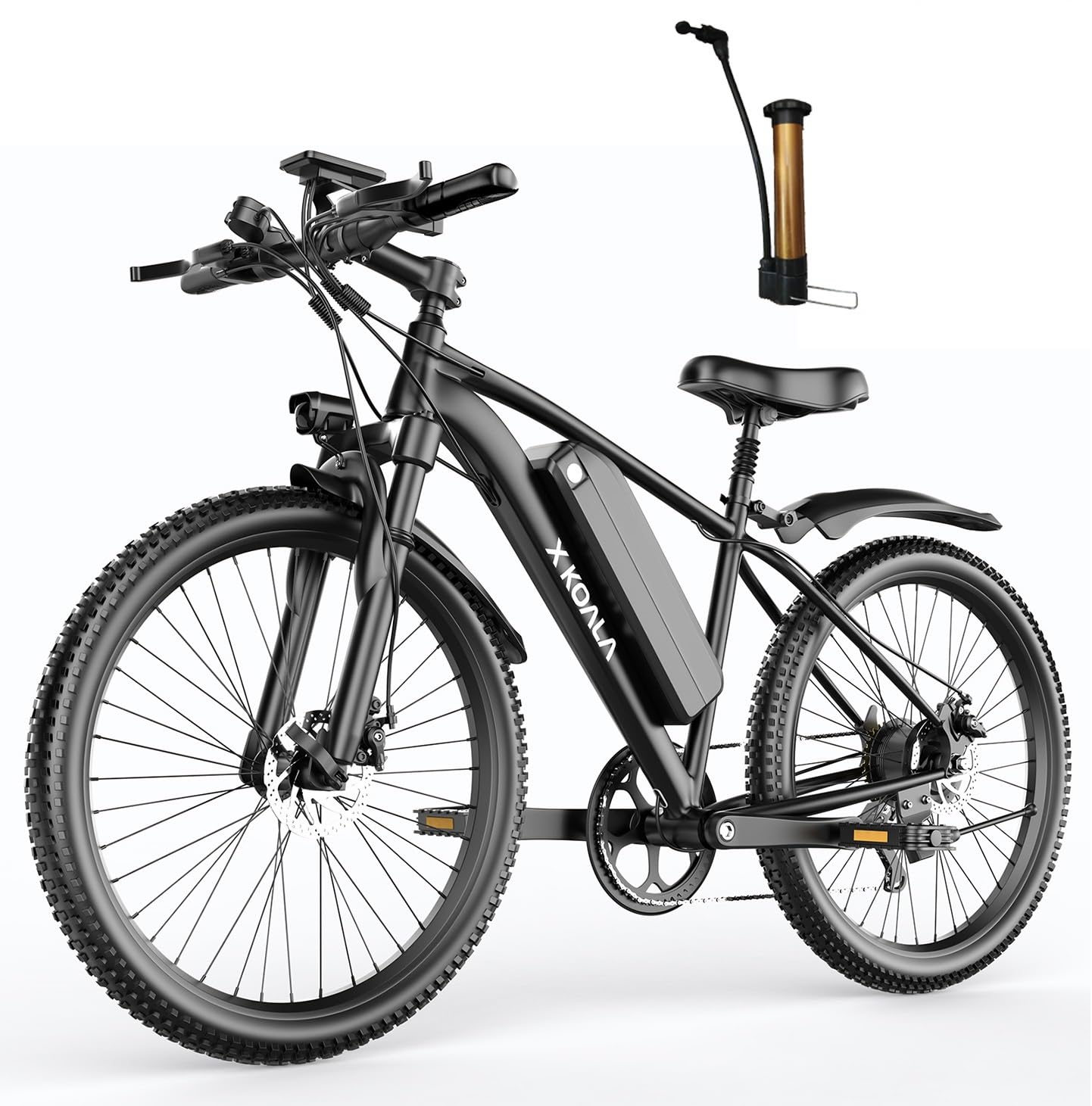 X-koala 26'' Electric Bike for Adults 1200W Peak Motor 65 Miles Long Range 25MPH Commuter E-Bike with 7 Speed Gears IPX7 Waterproof Pedal Assist Electric Mountain Bicycle for Men