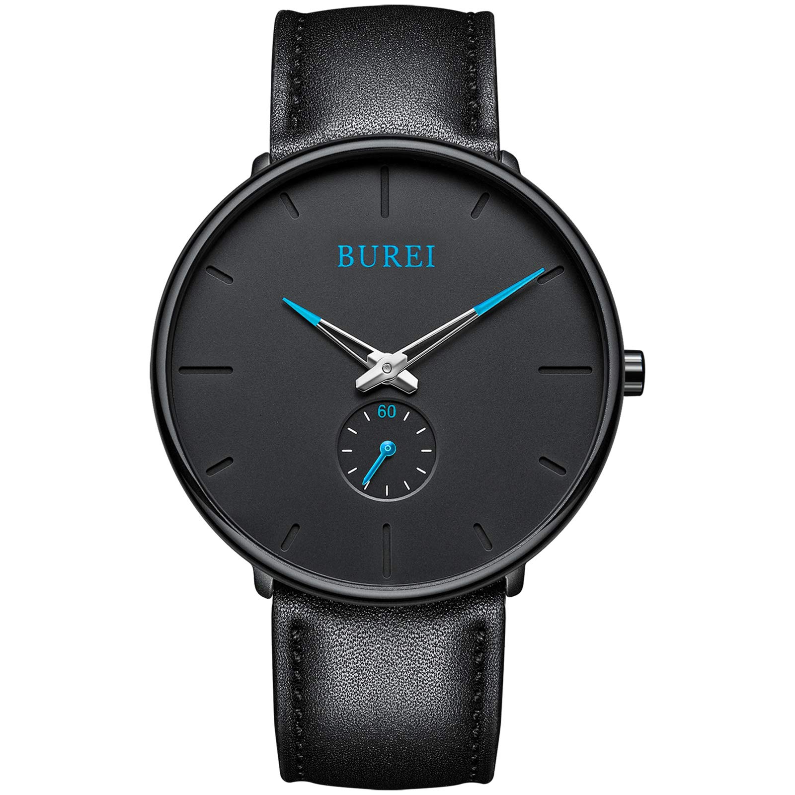 BUREI Mens Fashion Minimalist Wrist Quartz Watches with Stainless Steel Black Dial and Mesh Band (B08NX7Z1JM) Amazon Price History, Amazon Price Tracker