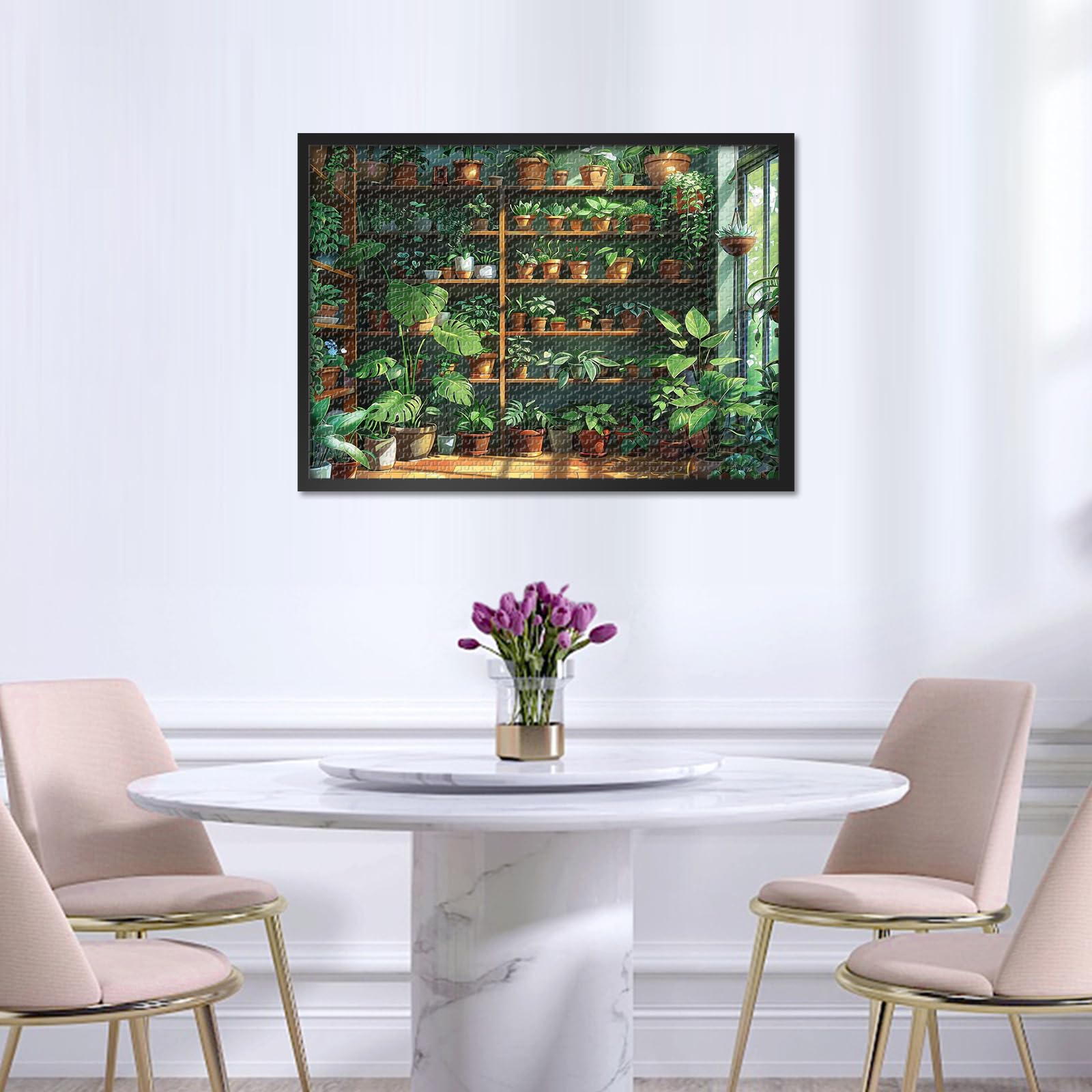 Green Plants Puzzles 1000 Pieces for Adults Indoor Garden Puzzle Art for Adults Home Decor Potted Plant Jigsaw Puzzles for Home Decoration Puzzle Gifts for Family Friends Games 27.5"X19.7" - Image 4