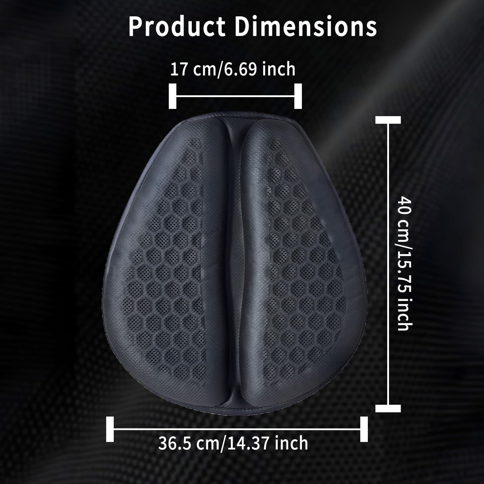 Motorrad Gel Sitzkissen Universal 3D Wabenstruktur Gelkissen Motorrad Struktur Atmungsaktive Stoßdämpfung Sitzpolster für Lange Fahrten