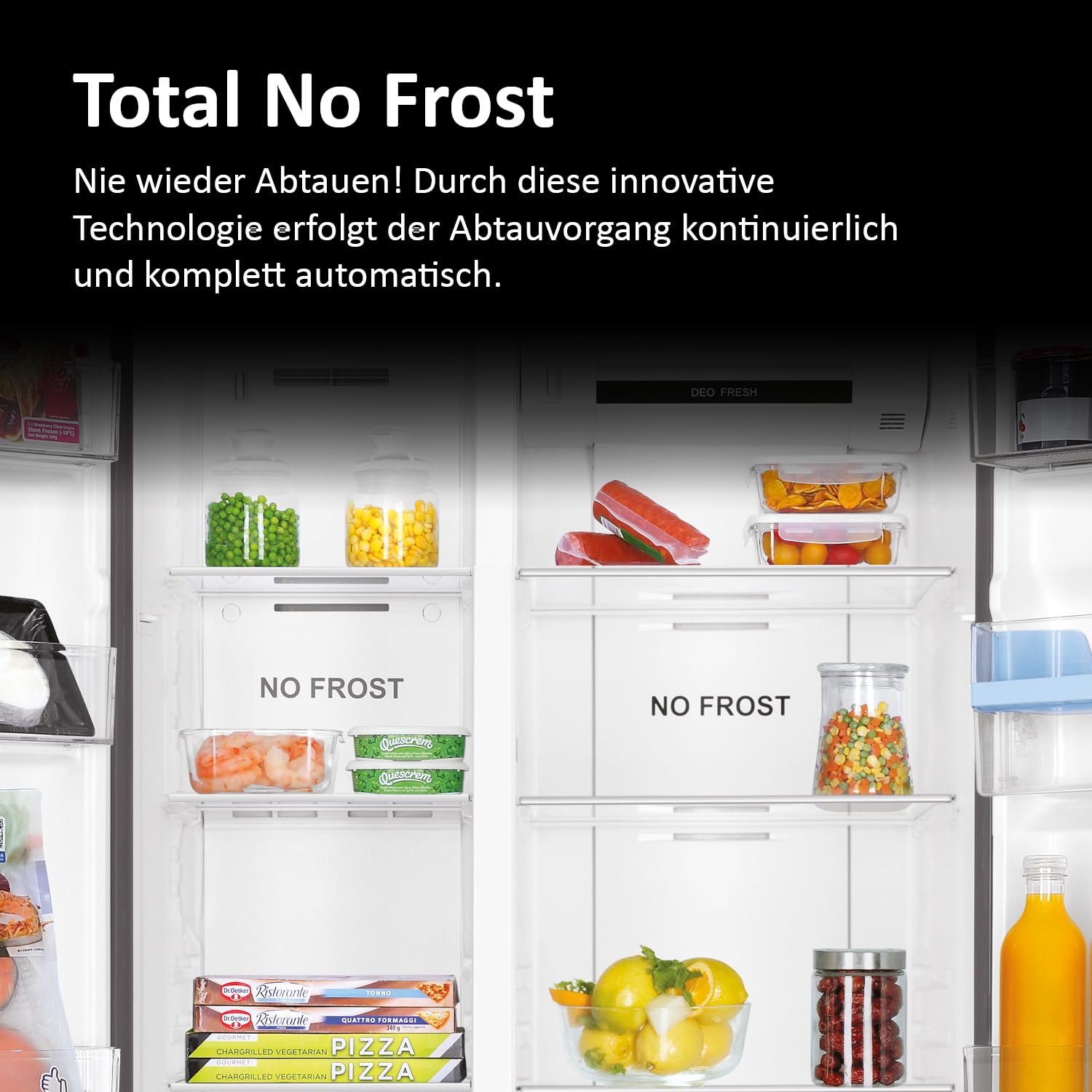 Haier Side-by-Side Kühl Gefrierkombination HSR3918EWPG, freistehend, No Frost I 177,5 x 90,8 x 65,9cm I Side by Side Kühlschrank mit Wassertank, ohne Wasseranschluss I Kühlschrank Side by Side, 521 L | Freistehend, No Frost, 177,5 x 90,8 x 65,9cm, Side by
