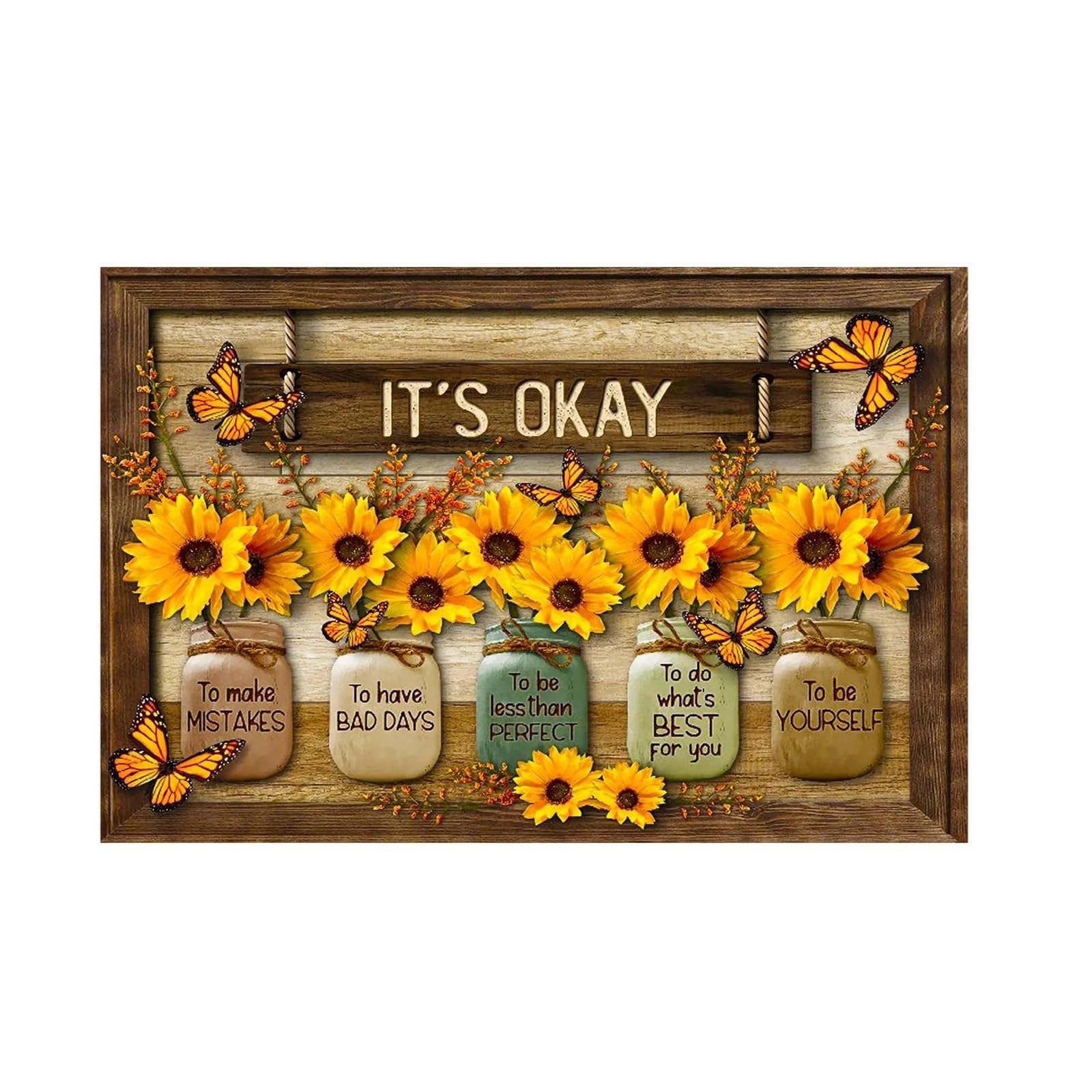Tableau Déco Nature Tournesol pour Mur de Chambre Cosy