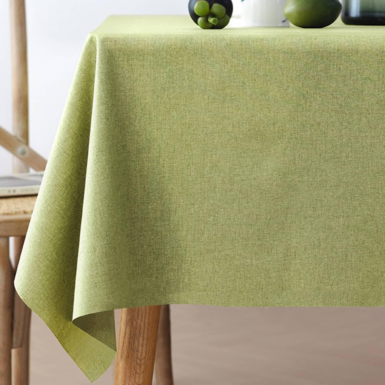 Tovaglia Antimacchia Quadrata Poliestere, Giallo Verde, 120x120CM