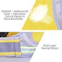 Vista 7 de Jolik Arnés de seguridad para motocicleta infantil con material transpirable de 4 en 1 hebilla en color amarillo