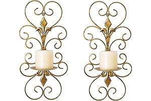 Gold Wall Candle Holders Set of 2