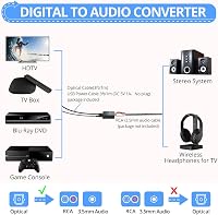 CAMWAY 192kHz digitális-analóg átalakító SPDIF/Toslink RCA 3.5mm erősítővel 2
