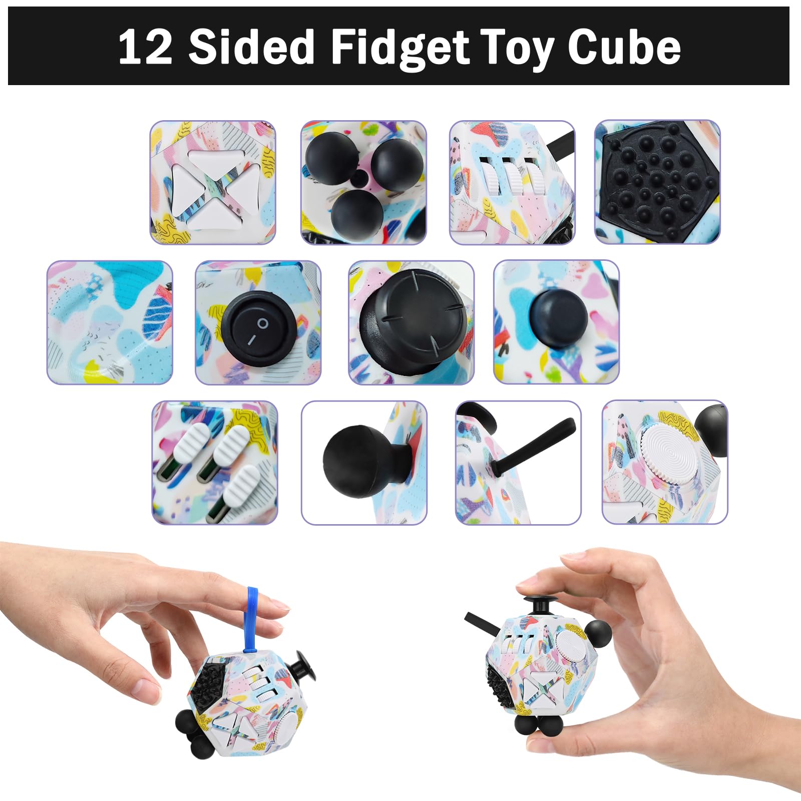 Amazon | VCOSTORE 12面体フィジェットキューブ フィジェットトイ うつ