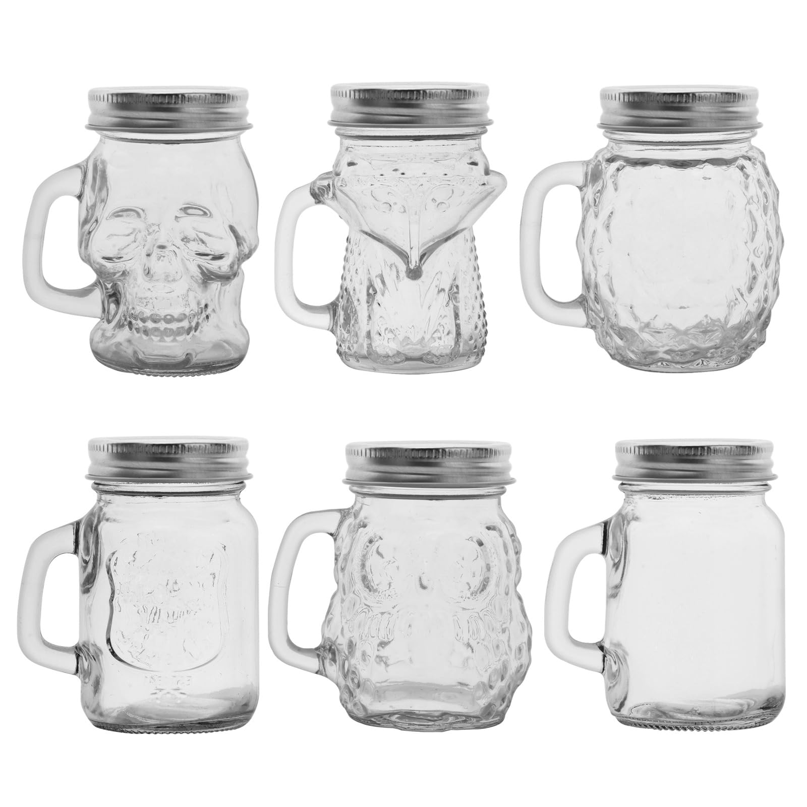 Mini Mason Jar Mugs - 6 Pack for Drinks & Crafts -5