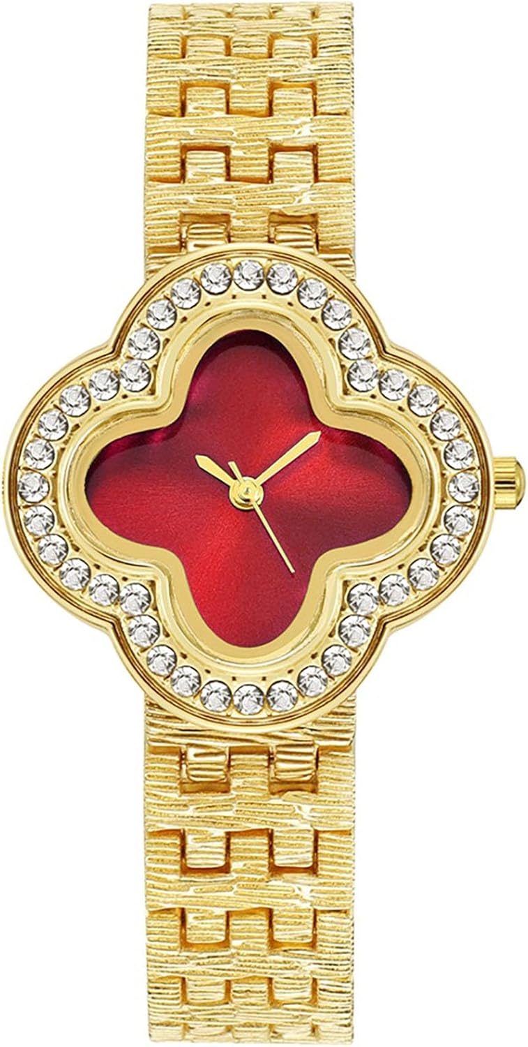 ADSBIAOYE Unique Womens Gold Wrist Watches Ladies Vintage Diamond Watch Fashion Stainless Steel Waterproof Dress Quartz Gift Watches for Women