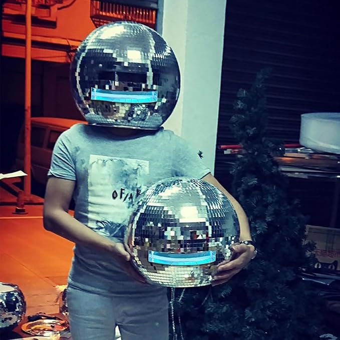 Casco Bola de Espejos para Fiestas y Decoración miniatura 3