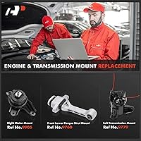 Vista 2 de A-Premium Juego de montaje de motor y transmisión de 3 piezas compatible con Kia Sportage 2011-2013 y Hyundai Tucson 2010-2013, 2.0L 2.4L