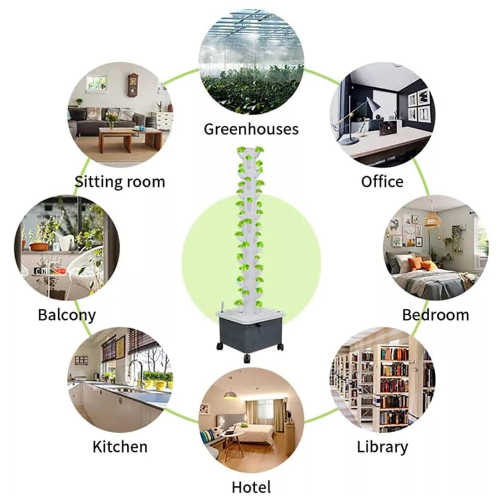 Hydroponik Turm 45-Loch – Vertikales Pflanzsystem Für Zuhause