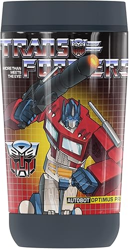 Transformers Official Optimus Prime Guardian Collection by THERMOS - Vaso de viaje de acero inoxidable, aislado al vacío y doble pared, 12 onzas