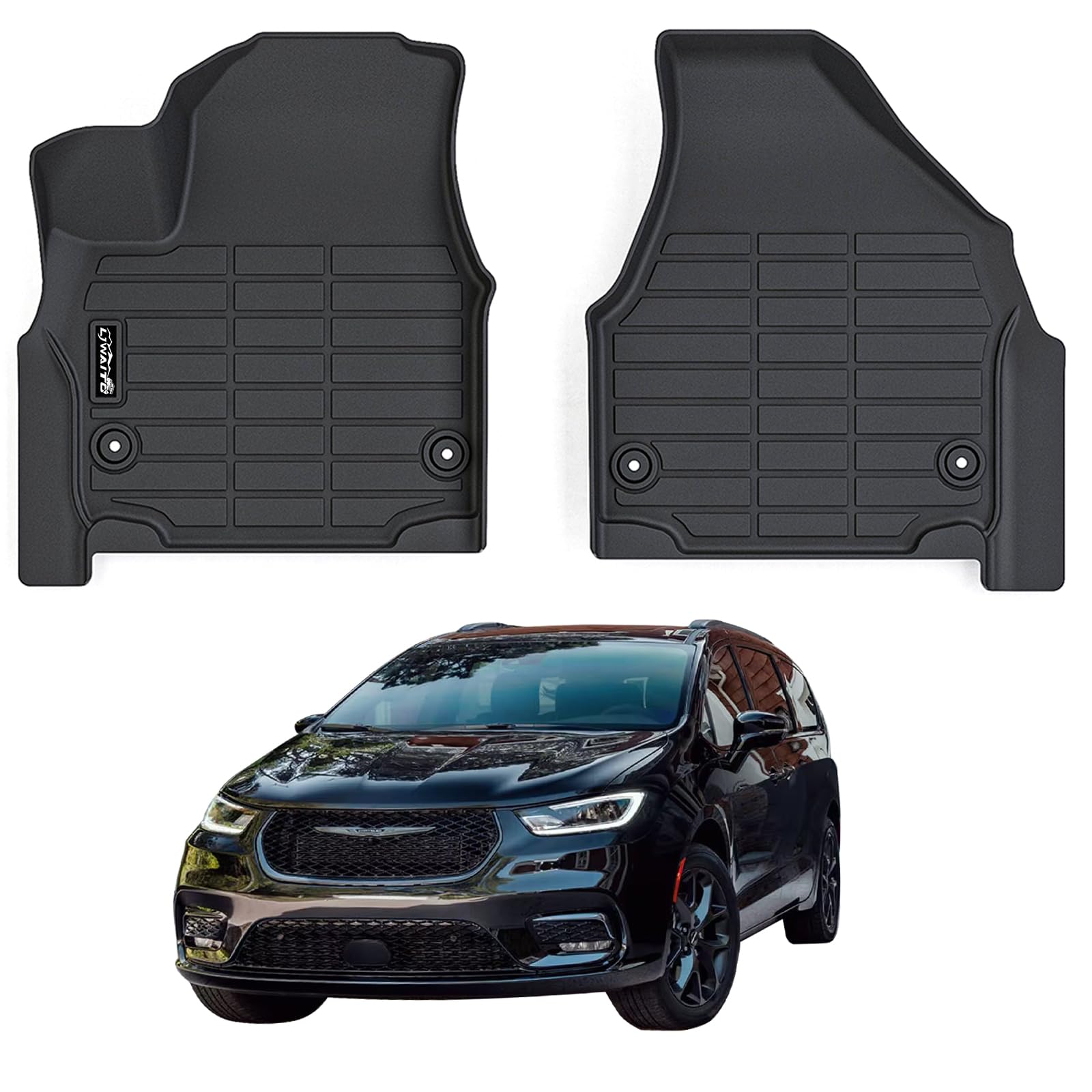 LJWAITO Floor Liners & Cargo Liners & Backrest Mat for 2016-2025 2026 Dodge Durango 6 Seats-2 Row Bucket Seat，TPE All Weather Protection Car Floor Mats with Trunk Mat Covering The Backrest — view 16