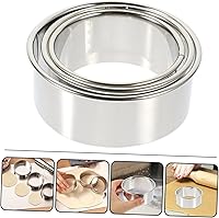 Vista 4 de BESTonZON 1 Unidades de cortadores de fondant, cortador de círculo, accesorios de anillo, fabricante de prensa, moldes de dulce de azúcar, molde