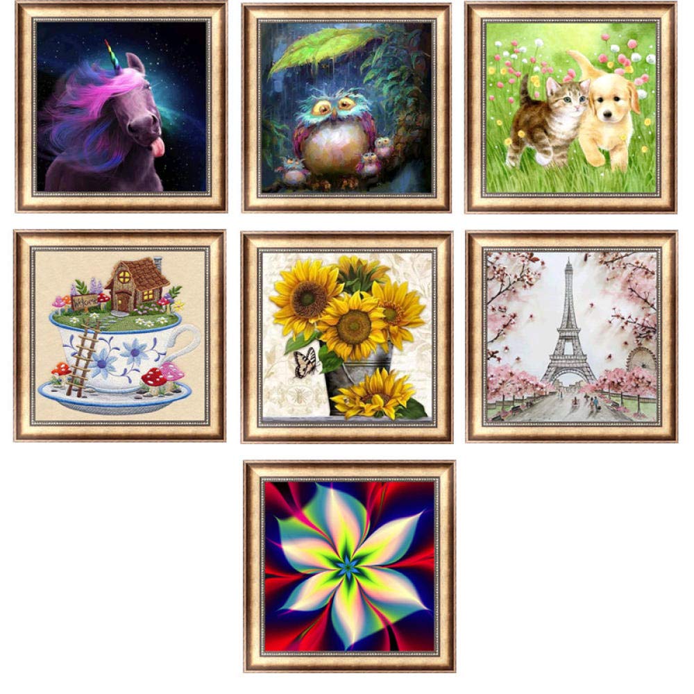 Craftscp Painting Kits Diy 5d Diamond Painting Animal Round Diamond Mosaic Picture Stitch Embroidery Pattern Embroidery Handmade Children Gift@P_30*30cm