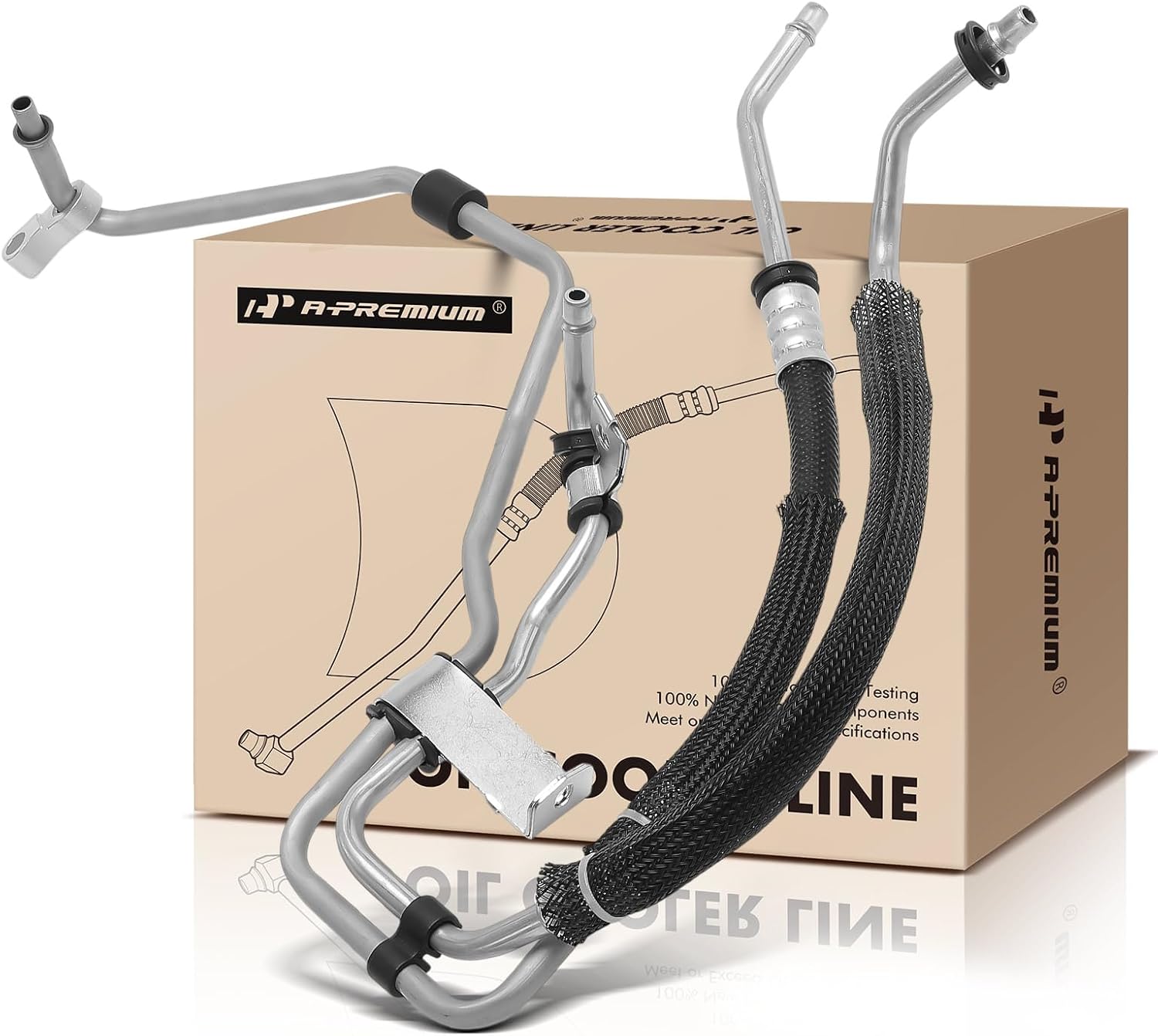 A-Premium Inlet & Outlet Automatic Transmission Oil Cooler Line Hose Assembly Compatible with Chevrolet Equinox 2018-2020 & GMC Terrain 2018-2024, 1.5L 1.6L 2.0L