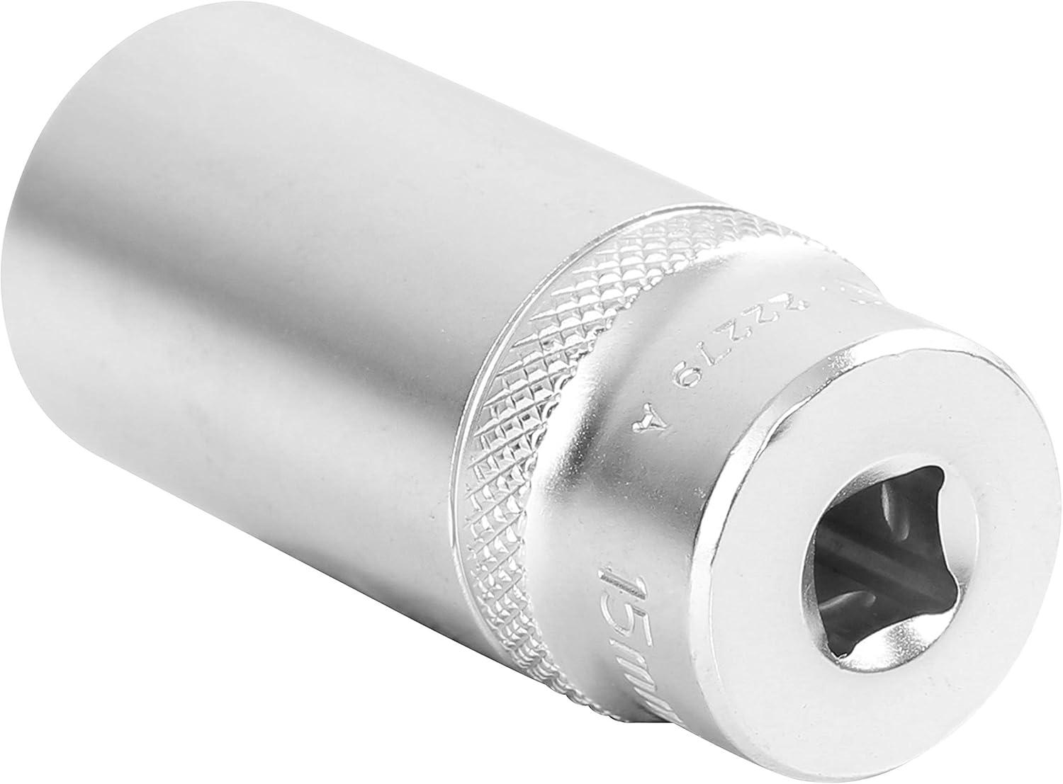 OEMTOOLS 22279 15mm Metric Deep Socket, 1/4 Drive | Ideal for Automotive Work | Thin Wall Design (~1/16 In. Thick) to Reach Recessed Fasteners | 6 Point | Rust Resistant