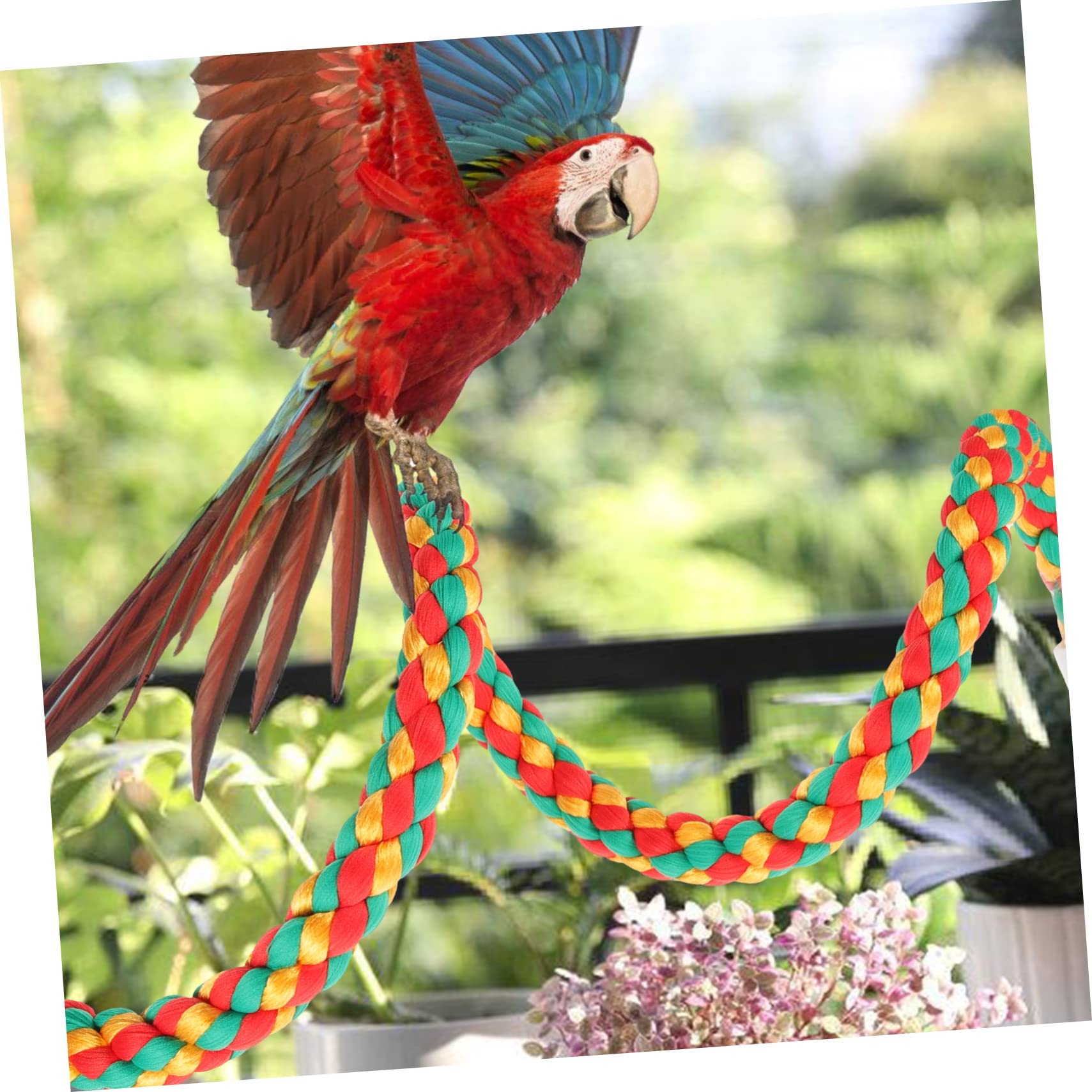 FRCOLOR Papageien-Kletterseil Mit Glocken – Spiel- & Kauspielzeug Für Vögel (150 Cm)