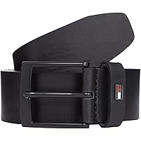 Tommy Hilfiger Cintura Uomo Adan 3,5 cm Cintura in Pelle, Nero (Black)
