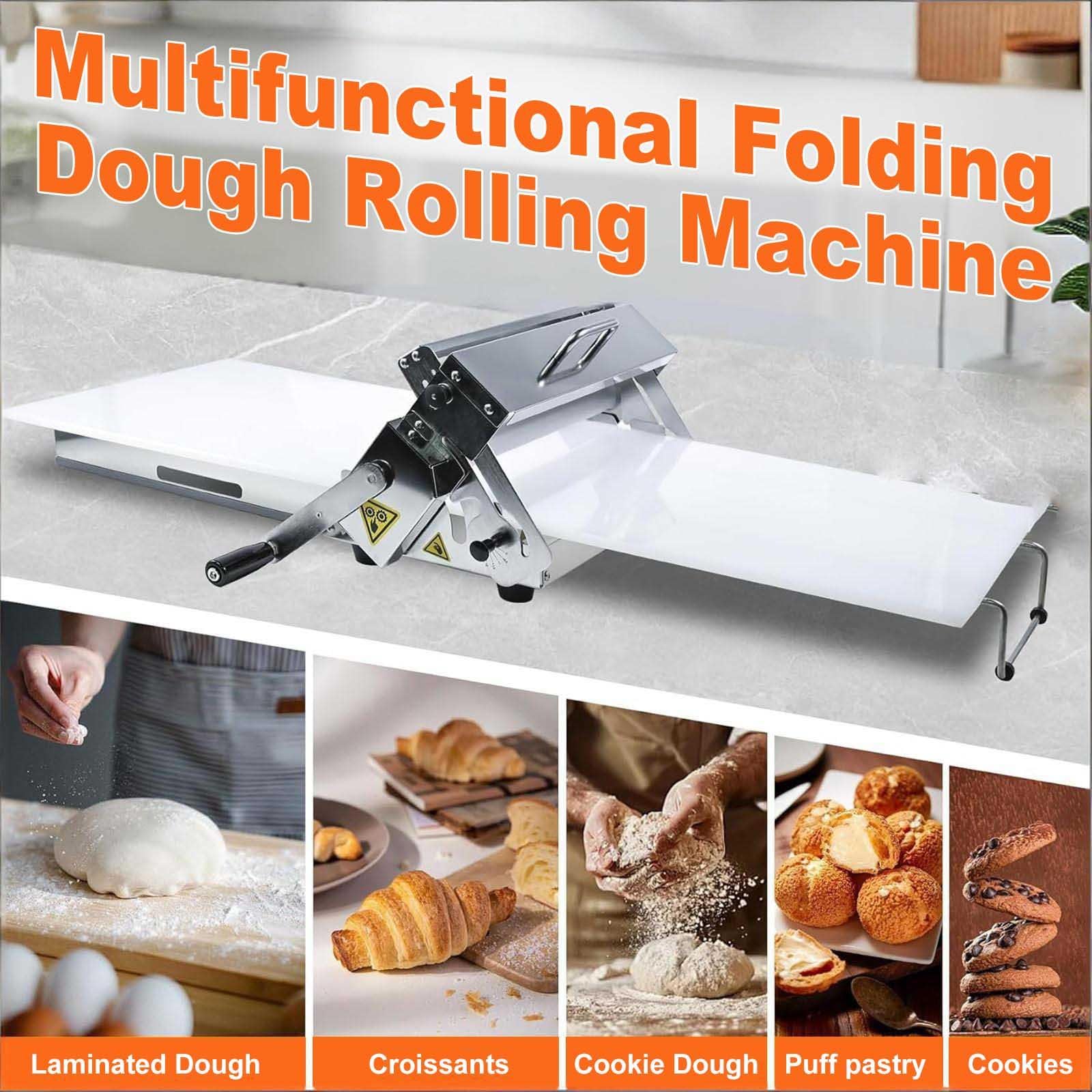 Teigrollmaschine – Manuelle Gebäckmaschine für Croissants, dänisches Gebäck, Blätterteig und Tartekrusten – ideal für private und gewerbliche Backarbeiten