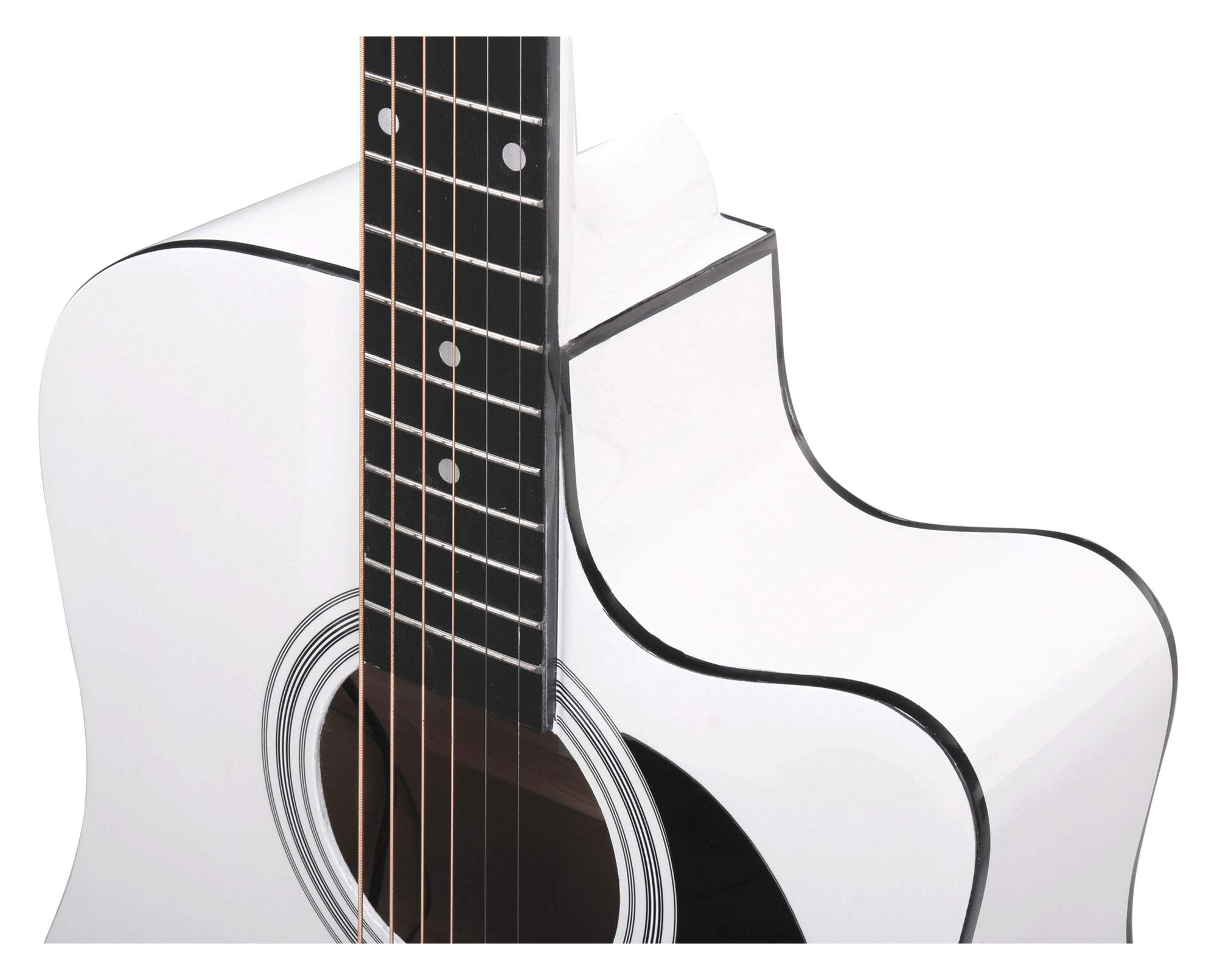 Chitarra Acustica Classic Cantabile con Pickup Starter-Set incl. Set | Stile Dreadnought con cutaway, 6 corde, 20 tasti, Ponticelli: nickel argento, Tavola armonica, fondo, fasce: tiglio laminato