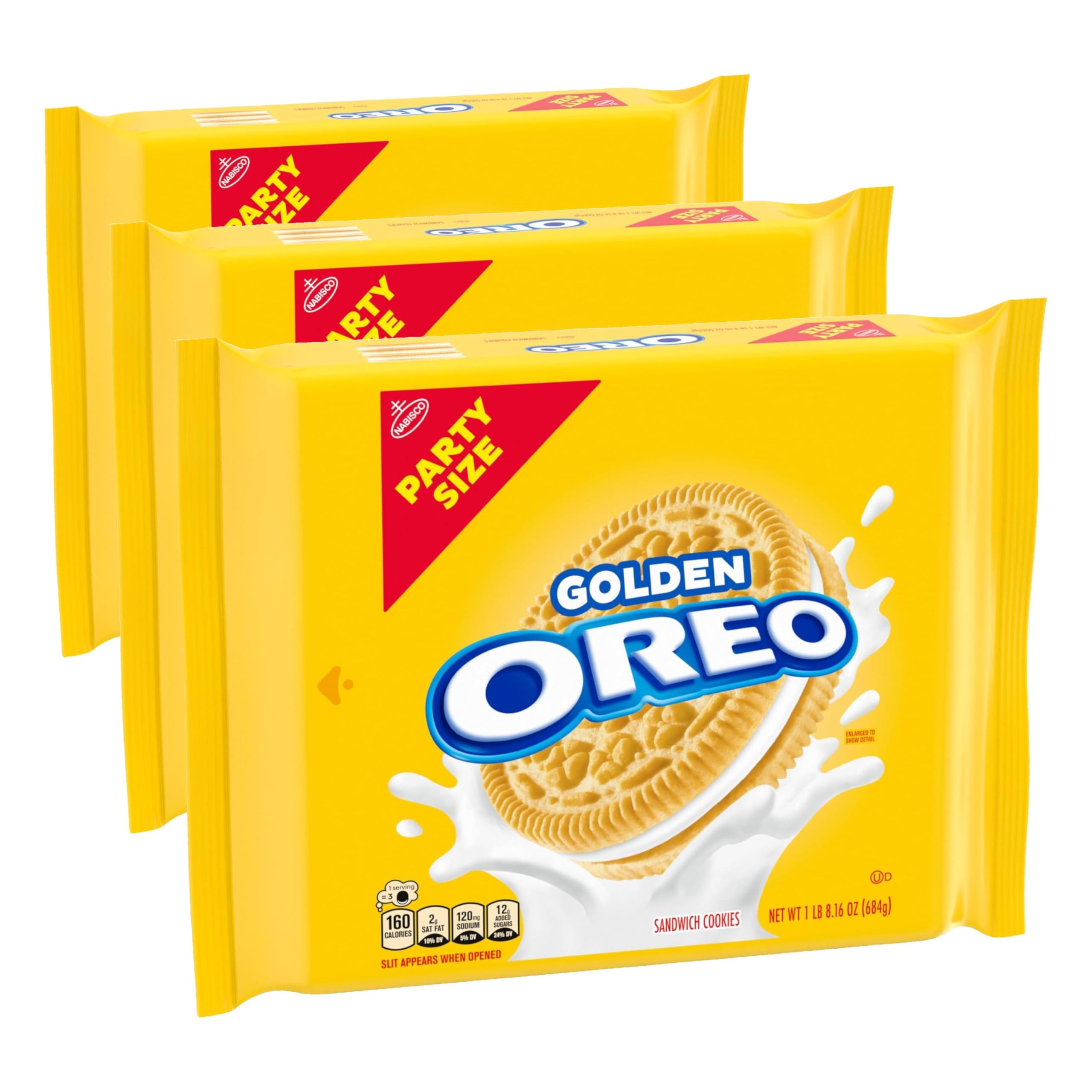 Amazon.com: OREO Golden Sandwich Cookies, Party Size, 24.16 oz
