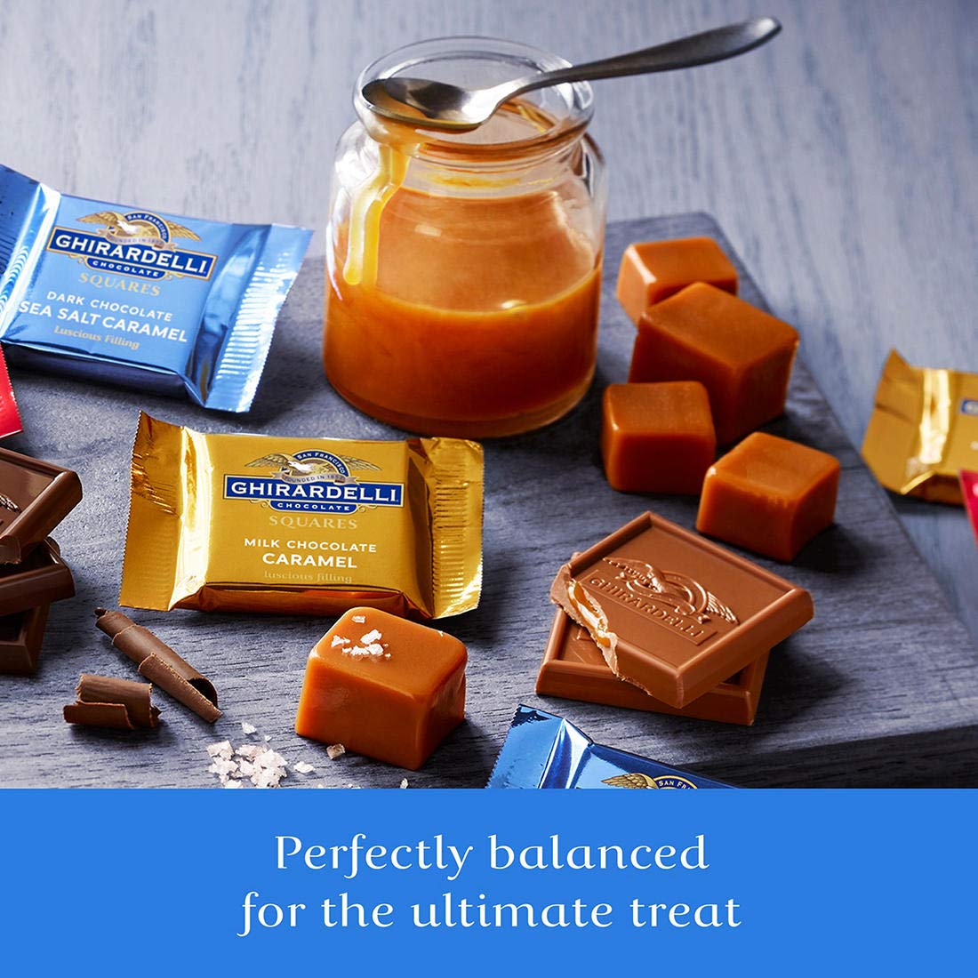Buy GHIRARDELLI CHOCOLATE SQUARES CARAMEL TRIO Online at desertcart QATAR