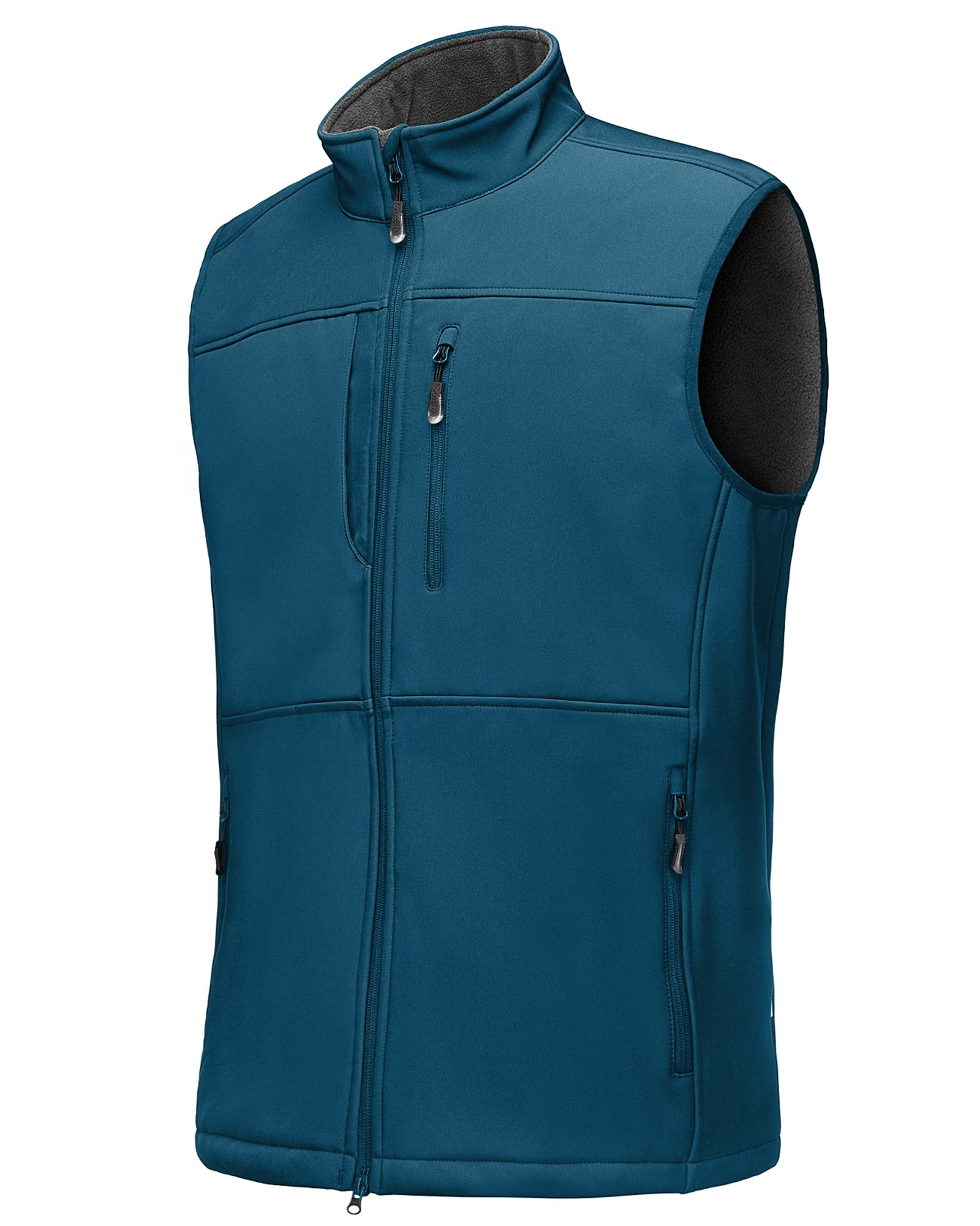 33,000ftMens Softshell Gilet Activewear Vests Windproof Fleece Lined Outerwear Zipped Pockets Sleeveless Softshell Jacket for Leisure, Golf, Travelling