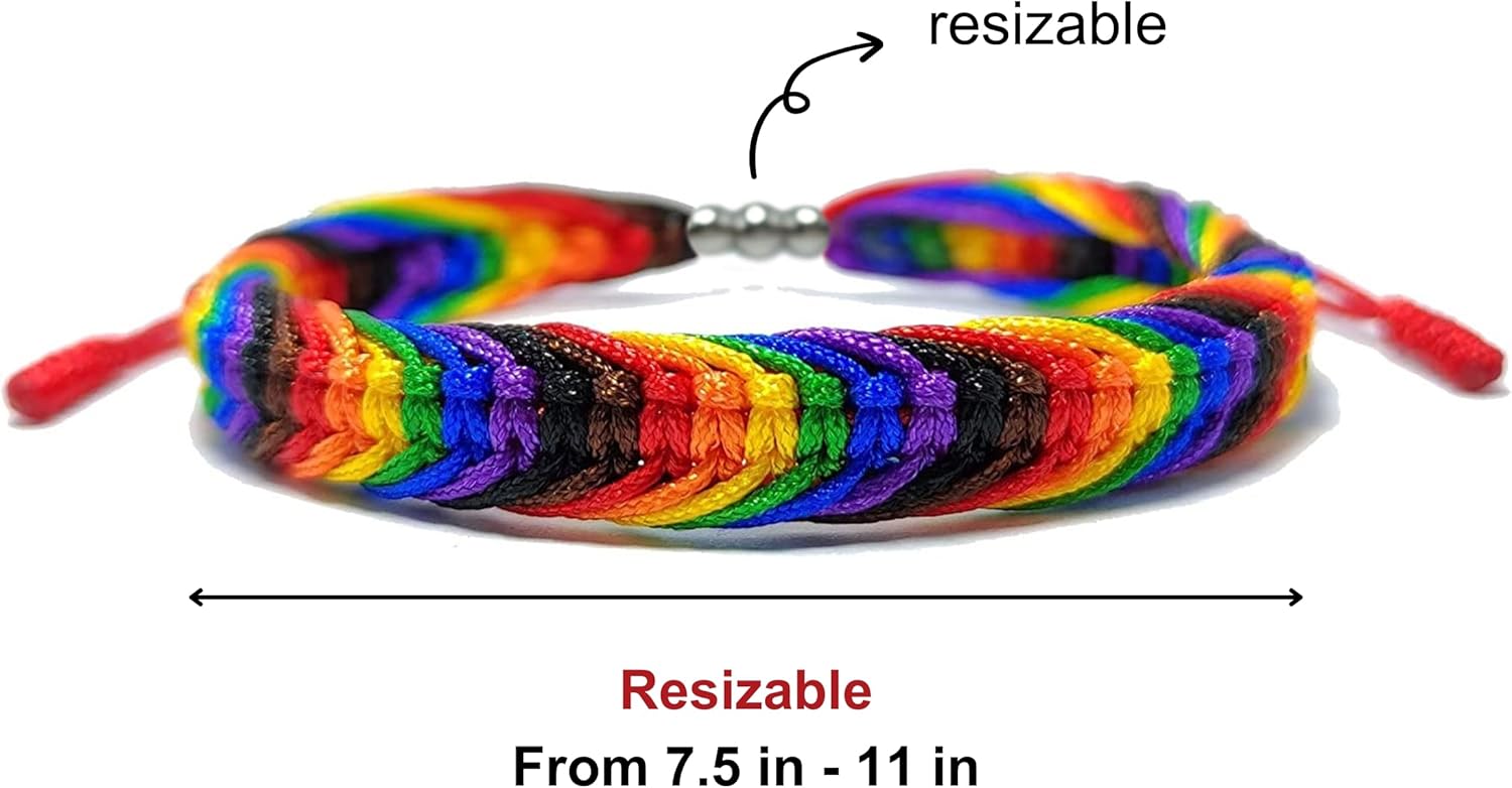 LAMIBEE Bisexual Pansexuality LGBT Proud Love Tibetan Wrist Wrap Bracelet | Amulet and Boho Rope Bracelet Bangles for Women Men Thread for Him and Her - Image 6
