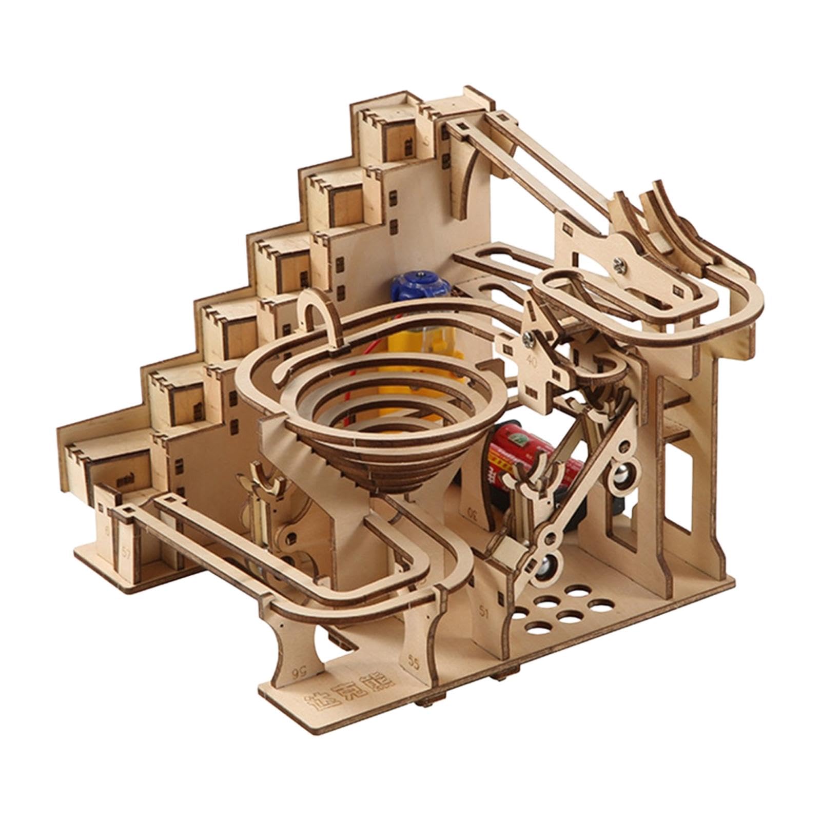 Elektrische Kugelbahn Aus Holz, Lustiges Konstruktionsspielzeug Zum Zusammenbauen, Ideal für Puzzles.
